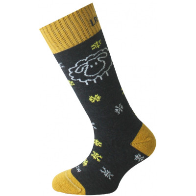 Lasting dětské merino lyžařské ponožky SJW černé 921