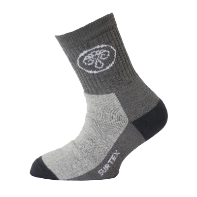 SURTEX DĚTSKÉ Ponožky 80% merino - volný lem šedá