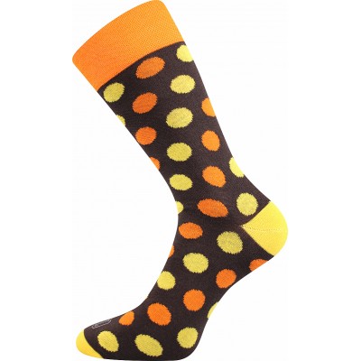 Ponožky Lonka Wearel 019 oblekovky s puntíky oranžová