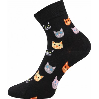 Ponožky Boma Felixa mix A kočičky černá