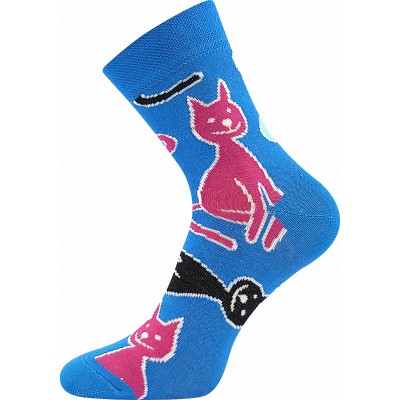 Ponožky Boma Xantipa 69 kočky modrá